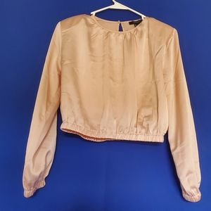 Silk Crop Top Blouse